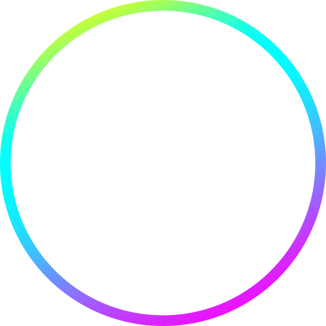 Multi-Colored Gradient Circle Frame